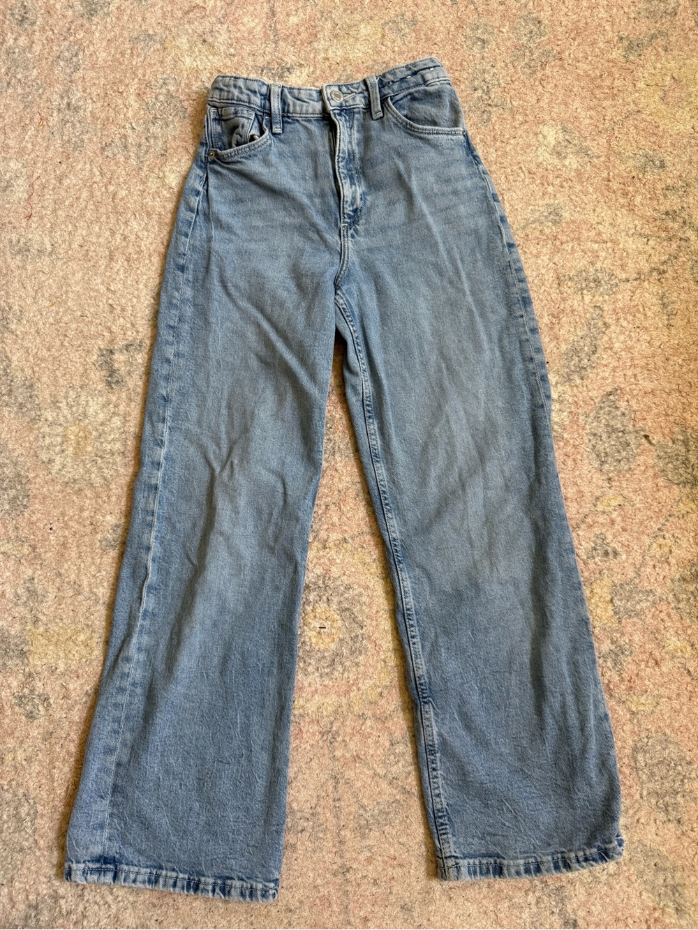 (2) Two Jeans Bundle- High-Rise Wide Leg size 12 kids